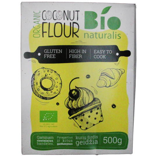 Борошно орган.кокосове Bionaturalis 500г