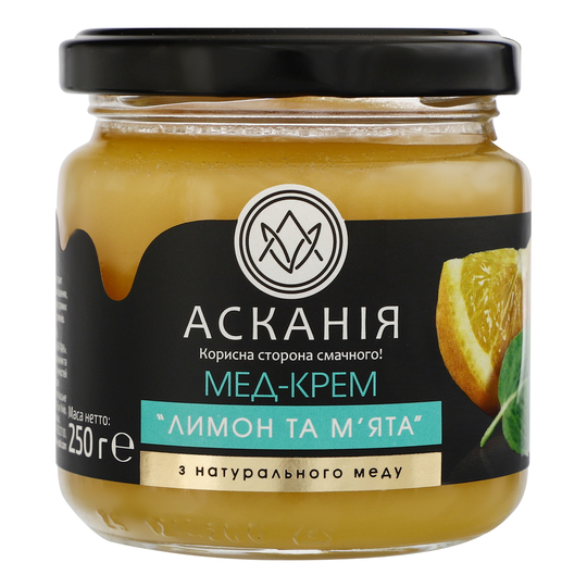 Мед крем лимон+м'ята Асканія с/б 250 г