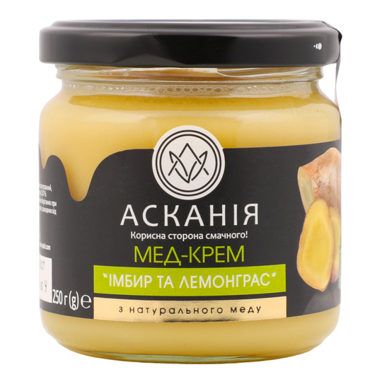 Мед крем імбир+лемонг.Асканія с/б 250г