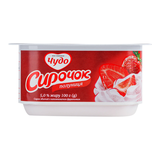 Сирок 5% Полуниця Чудо 100г