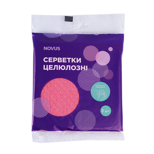 Серветки целюлозні NOVUS 16*15,7 3 шт