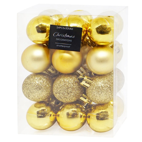 Набір пр.ял.Кулі (зол.)Koopman 24шт*3см