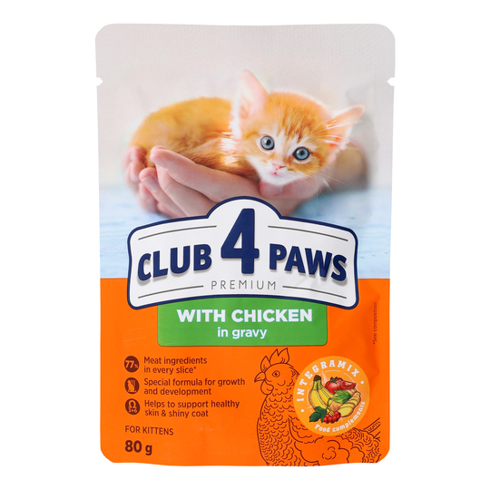 Корм конс.курк.Club 4Paws Пр.80г