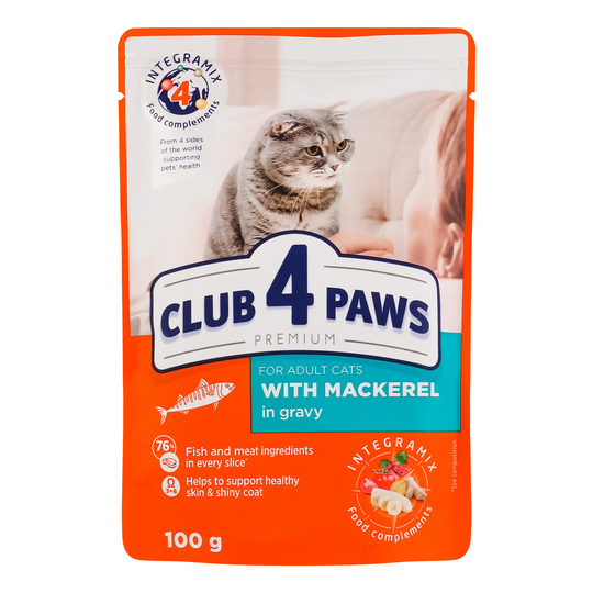Корм конс.з макр.Club 4Paws Пр.100г