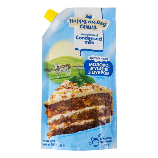 Молоко зг/ц Happy Motley Cows д-п, 440г