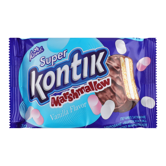 Печиво з нач.маршмелоу Super Kontik 30г
