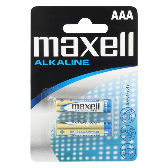 Батарейка Maxell Alkaline AAА/LR03 BLI 2