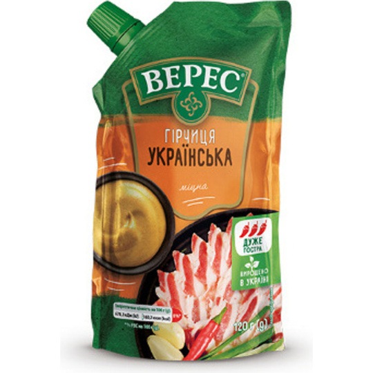 Гірчиця українська міцна Верес 120г д/п