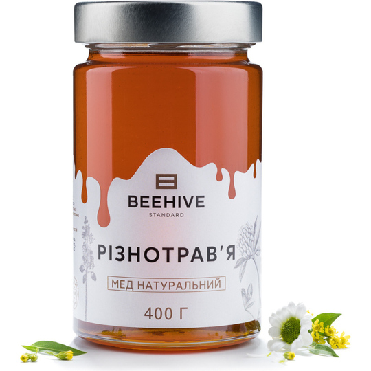 Мед нат.різнот.с/б Beehive Standard 400г