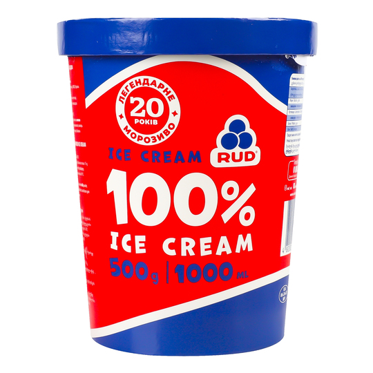 Морозиво 100% Рудь пл.в.500г
