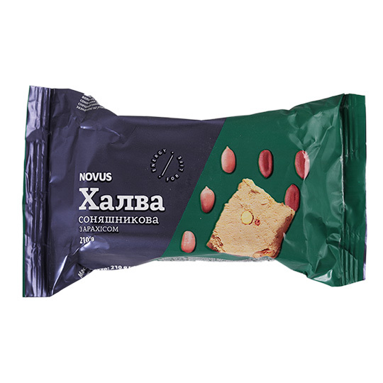 Халва cоняшникова з арах.Novus 210 гр