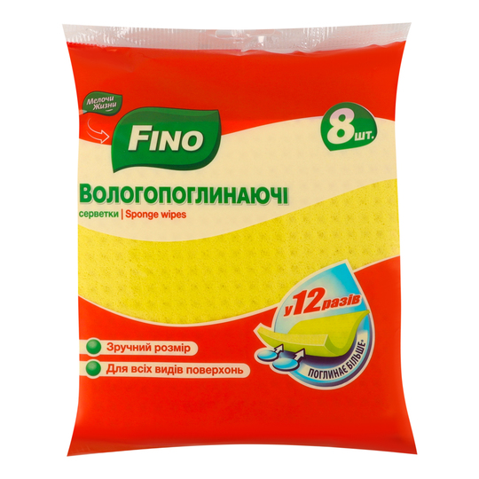 Серветки вологопоглинаюч.Fino8штСтандарт