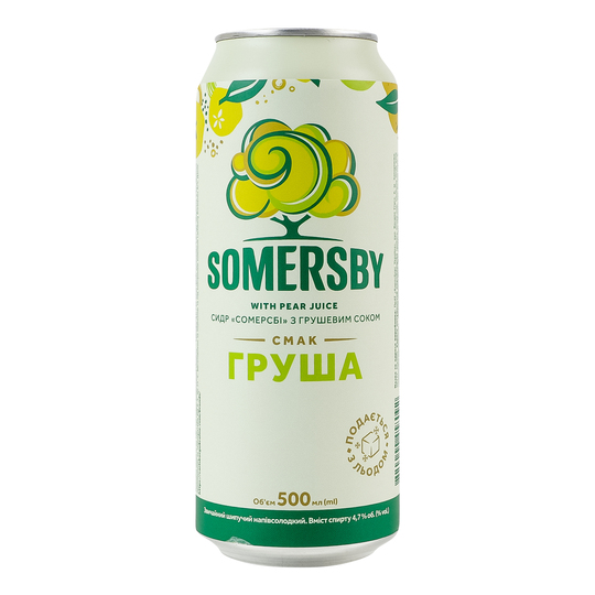 Сидр Somersby Груша 4,7% 0,5л з/б