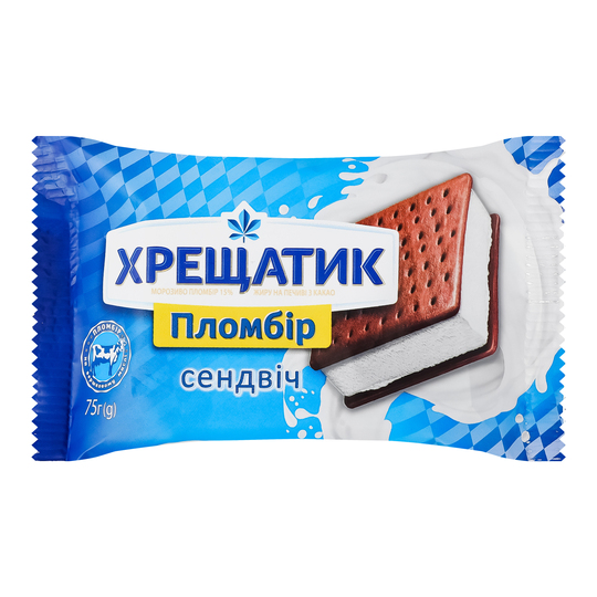 Морозиво на печеві з какао Хрещатик 75г