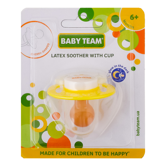 Пустушка латексна з/ковп.Baby Team 6+