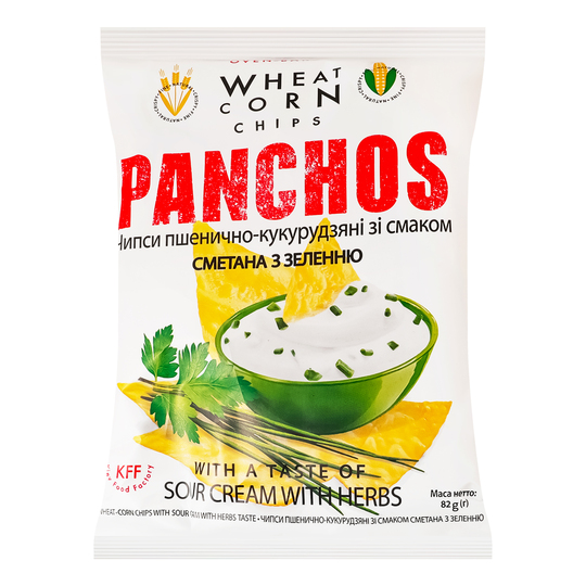 Чипси зі см.сметани з зелен.Panchos 82г