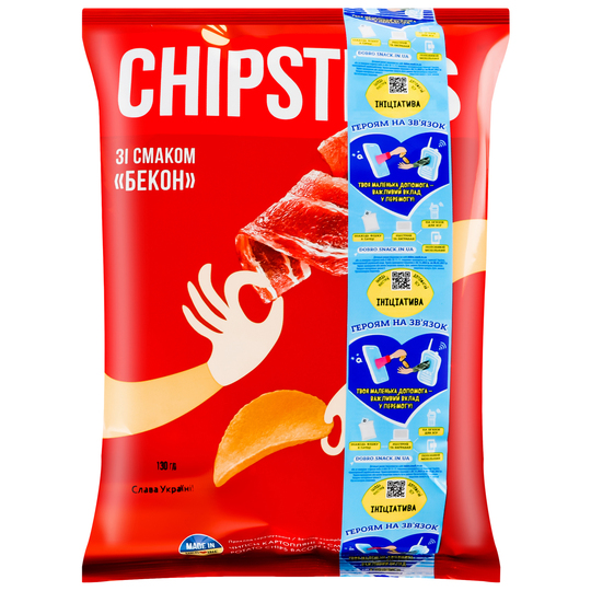 Чипси картопляні бекон Chipster`s 130г