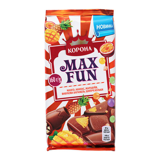 Шоколад з манго/ананас/к.M.Fun Корона150