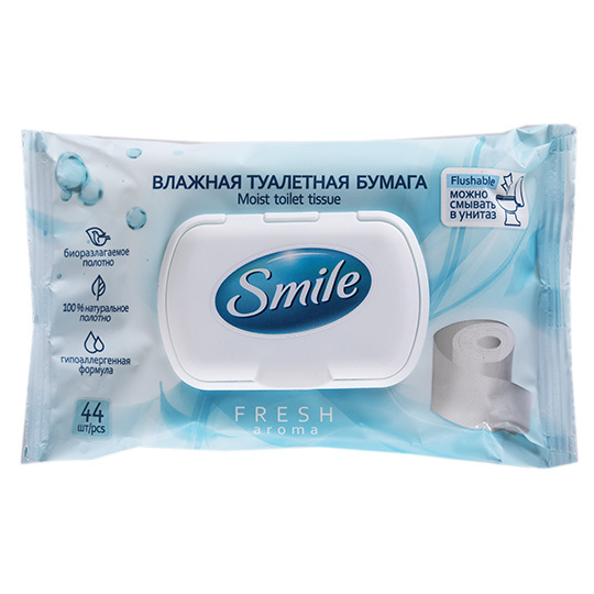 Папір туал.вол.з клапан.д/дор.Smile 44л