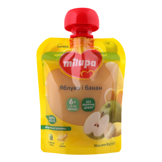 Пюре фр.яблуко банан Milupa 80г