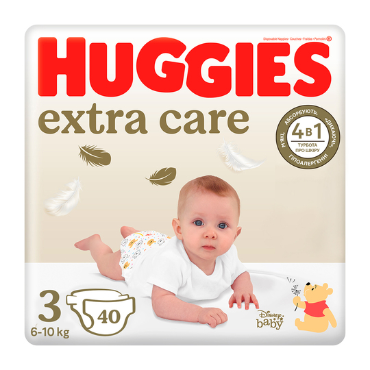 Підгузок Huggies EXCTRA CARE 6-10кг 40шт