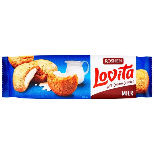 Печиво здобне lovita молоко Roshen 127г