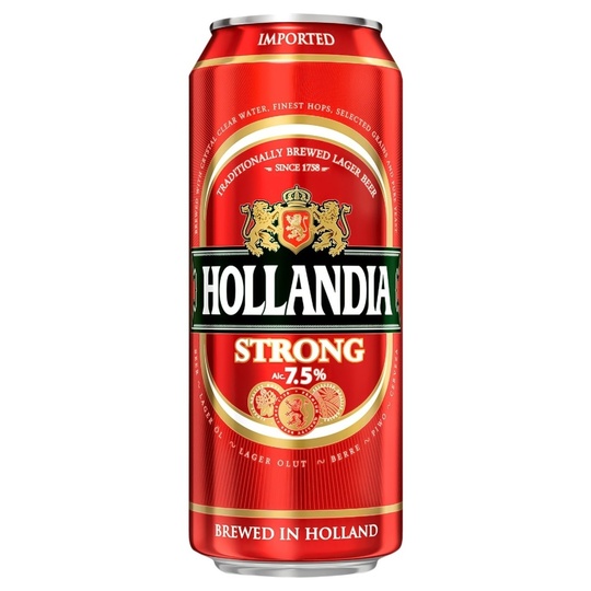 Пиво світле Holland Strong 7,5% 0,5л з/б