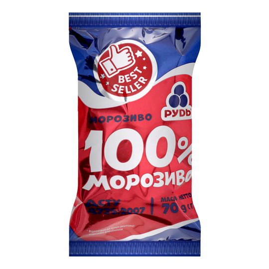 Морозиво 100% Рудь ваф.ст.70г