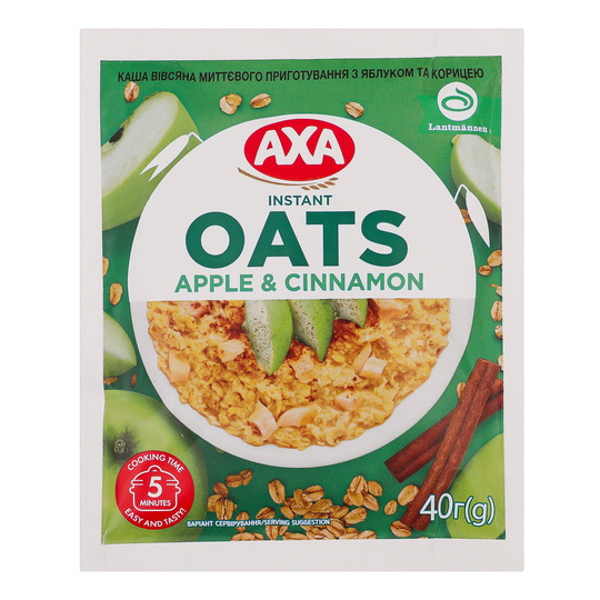Каша вівсяна Axa з яблуком 40г