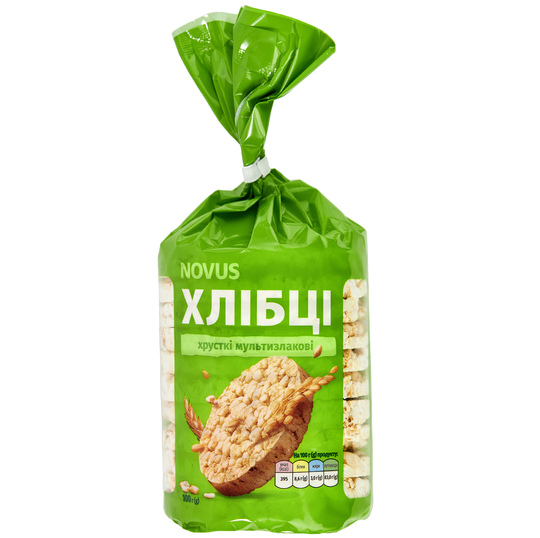 Хлібці рисові мультизлакові Novus 100г