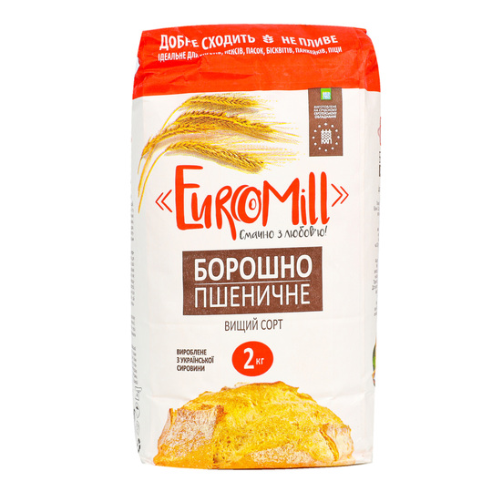 Борошно пшеничне в/г EuroMill 2кг