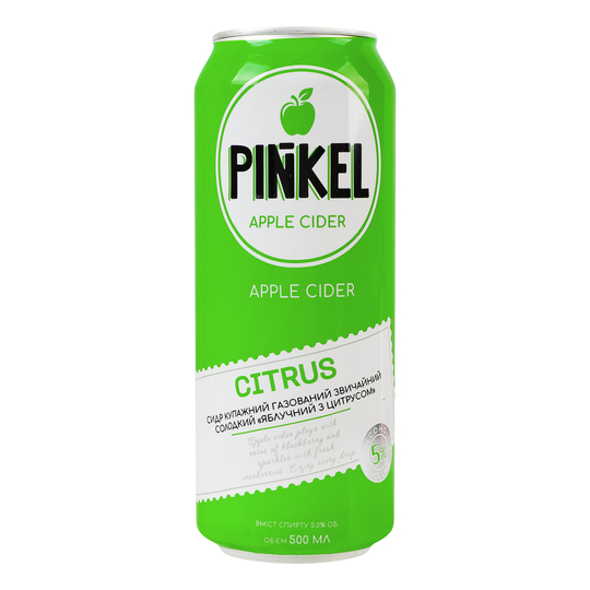 Сидр куп.Pinkel ябл.,цитр.5% з/б 0,5л