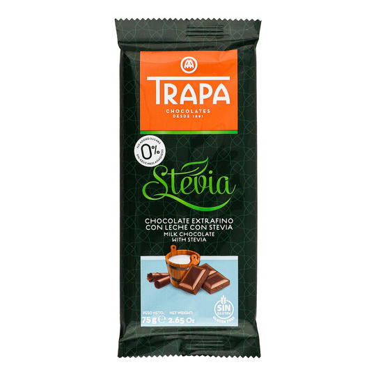 Молочний шоколад без цукру Trapa 75г