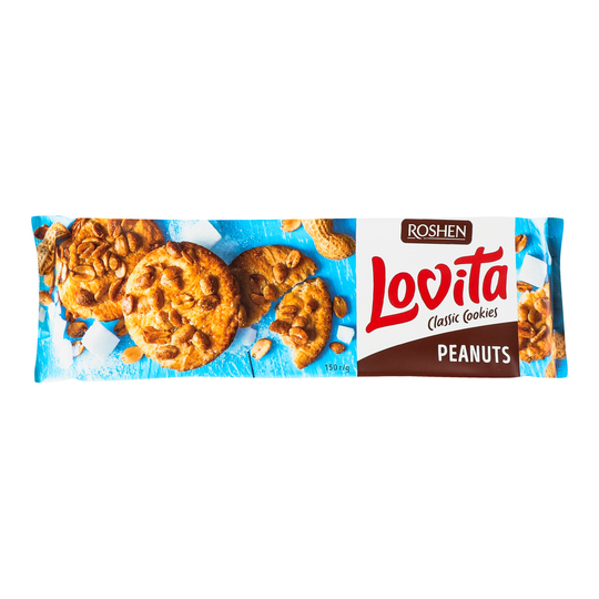 Печиво здобне/арахіс Lovita Roshen 150г