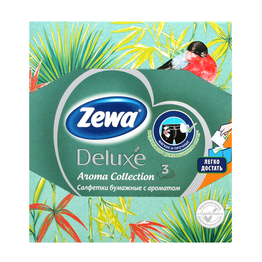 Серветки косм.Deluxe Aroma Col Zewa 60шт