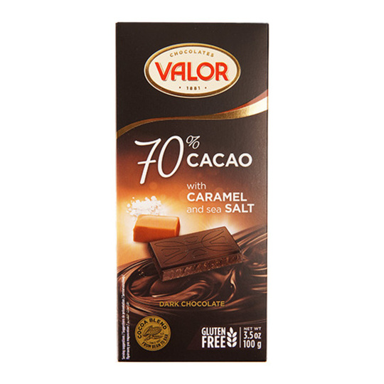 Шоколад ч.з тофі та сіллю 70% Valor 100г