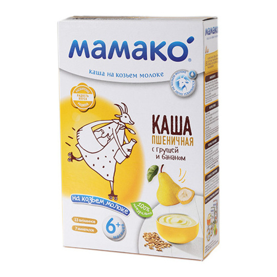 Каша пшенич.груш.бан.коз.мол.Мамако 200г