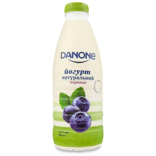 Йогурт пит. 1,5% чорниця Данон пет 800г