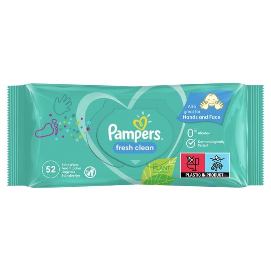 Серветки вологі дит.Pampers F.C.52шт
