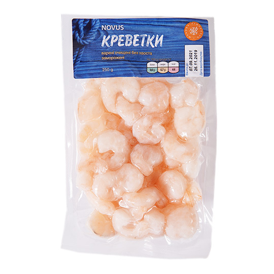 Креветки вар.очищ.б/хв зам.Novus 250г