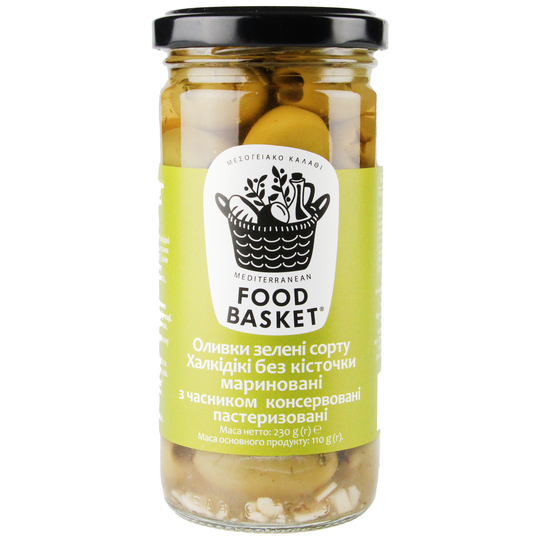 Оливки з.Халд.б/кіс.з/ч Food basket 260г
