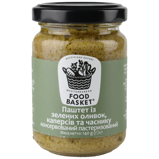 Паштет з зел.ол.кап.час.Food basket 156г