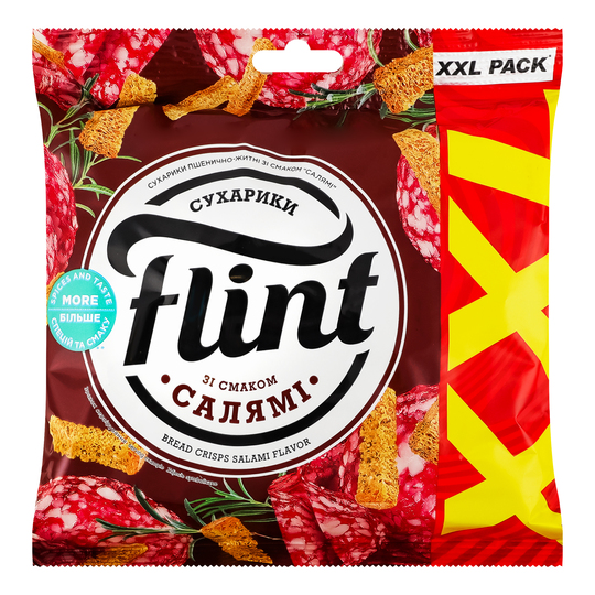 Сухарики пшен-жит.салямі Flint 140г
