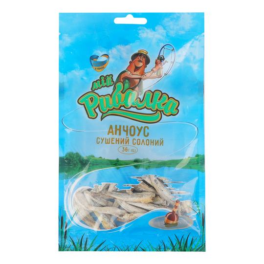 Риба анчоус сушен.солон.Мій рибалка 36г