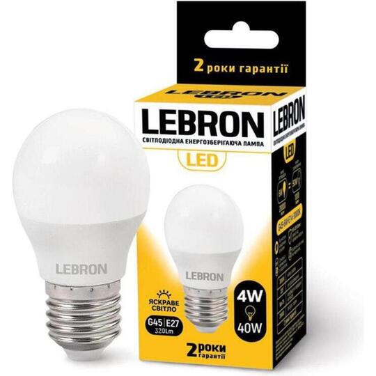 Лампа Lebron L-G45,4W,Е27,4100K