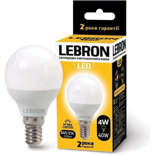 Лампа Lebron L-G45,4W,Е14,3000K