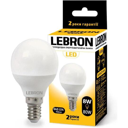 Лампа Lebron L-G45,8W,Е14,4100K