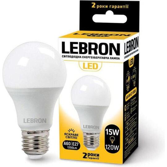 Лампа Lebron L-A65,15W,Е27,4100K