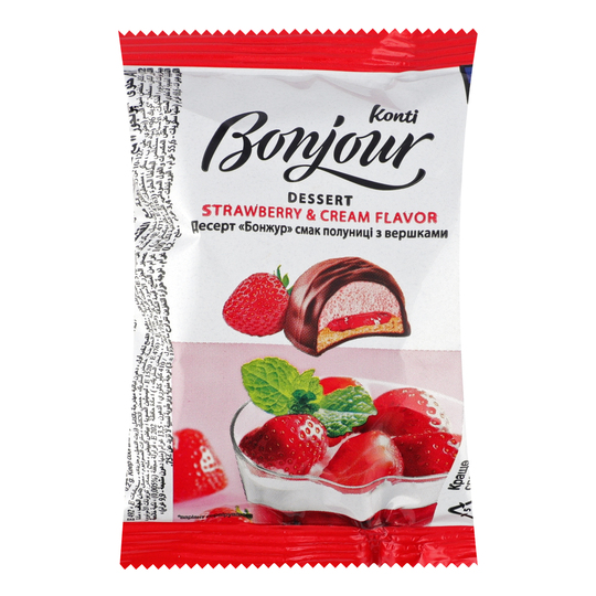 Десерт Бонжур Полуниця з Вер.29г