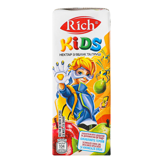 Нектар Kids яблуко,груша Rich 0,2л т/п